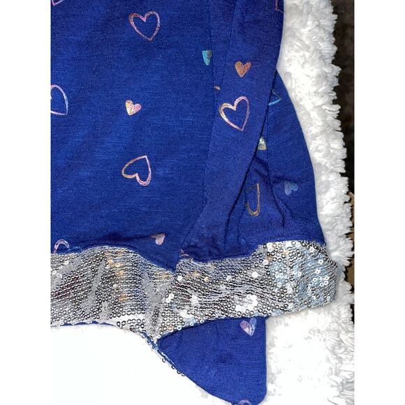So girls sz. 12 blue heart design sparkle bottom tee. Cute, great stretch - Picture 10 of 11